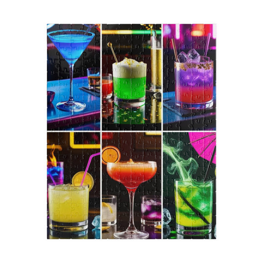 Colorful Cocktail Puzzle | Fun Drink-Themed Jigsaw Game | Perfect Gift for Cocktail Lover, Game Night, Solo Fun, Party Activity, Home Decor 252 pcs (Vertical) Puzzle The Puzzle Chest