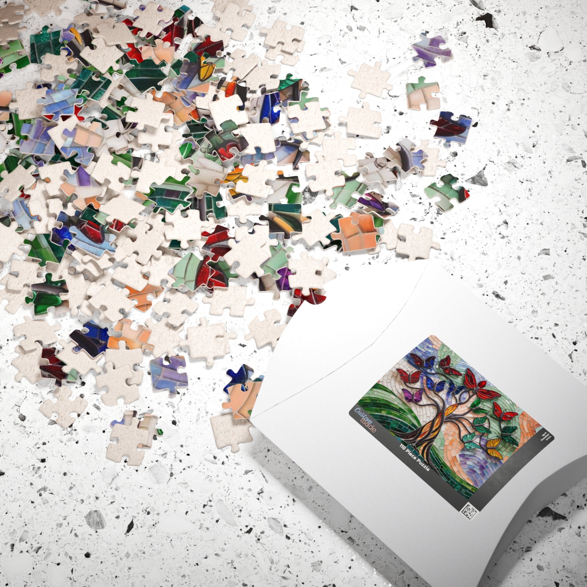 Mosaic Butterfly Tree of Life Jigsaw Puzzle Puzzle The Puzzle Chest