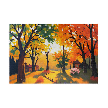 Autumn Sunset Landscape Puzzle for Adults and Teens, Cozy Fun Family Activity, Perfect for Relaxation, Friend Gift, Home Entertainment 1014 pcs (Horizontal) Puzzle The Puzzle Chest