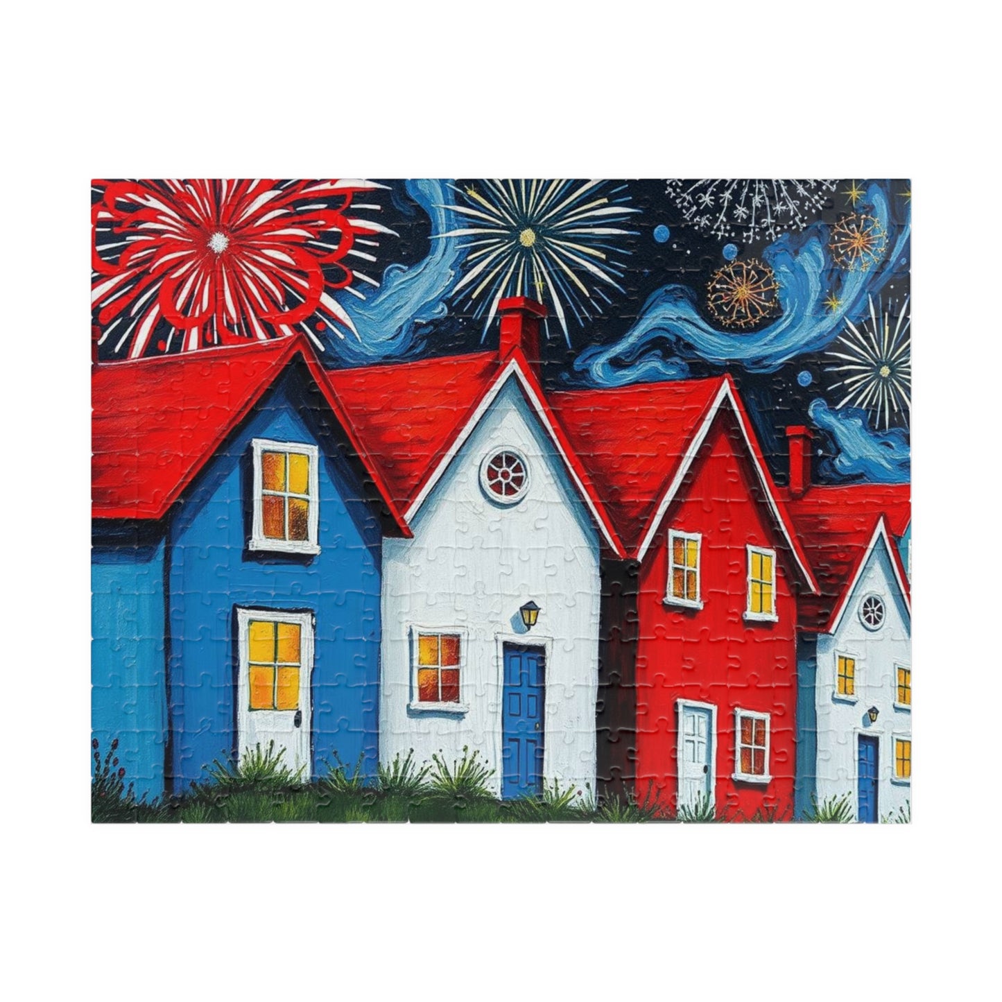 Fireworks Over America Jigsaw Puzzle, Festive Game with Colorful Fireworks for Family Game Night, Holiday Gift, Home Décor, Fun Activity 252 pcs (Horizontal) Puzzle The Puzzle Chest