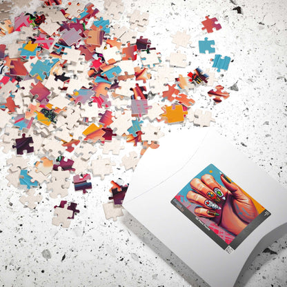 Artistic Nail Design Puzzle, Fun Family Activity, Unique Gift, Nail Art Enthusiasts, Creative Home Decor, 110-1014 Pieces Puzzle The Puzzle Chest