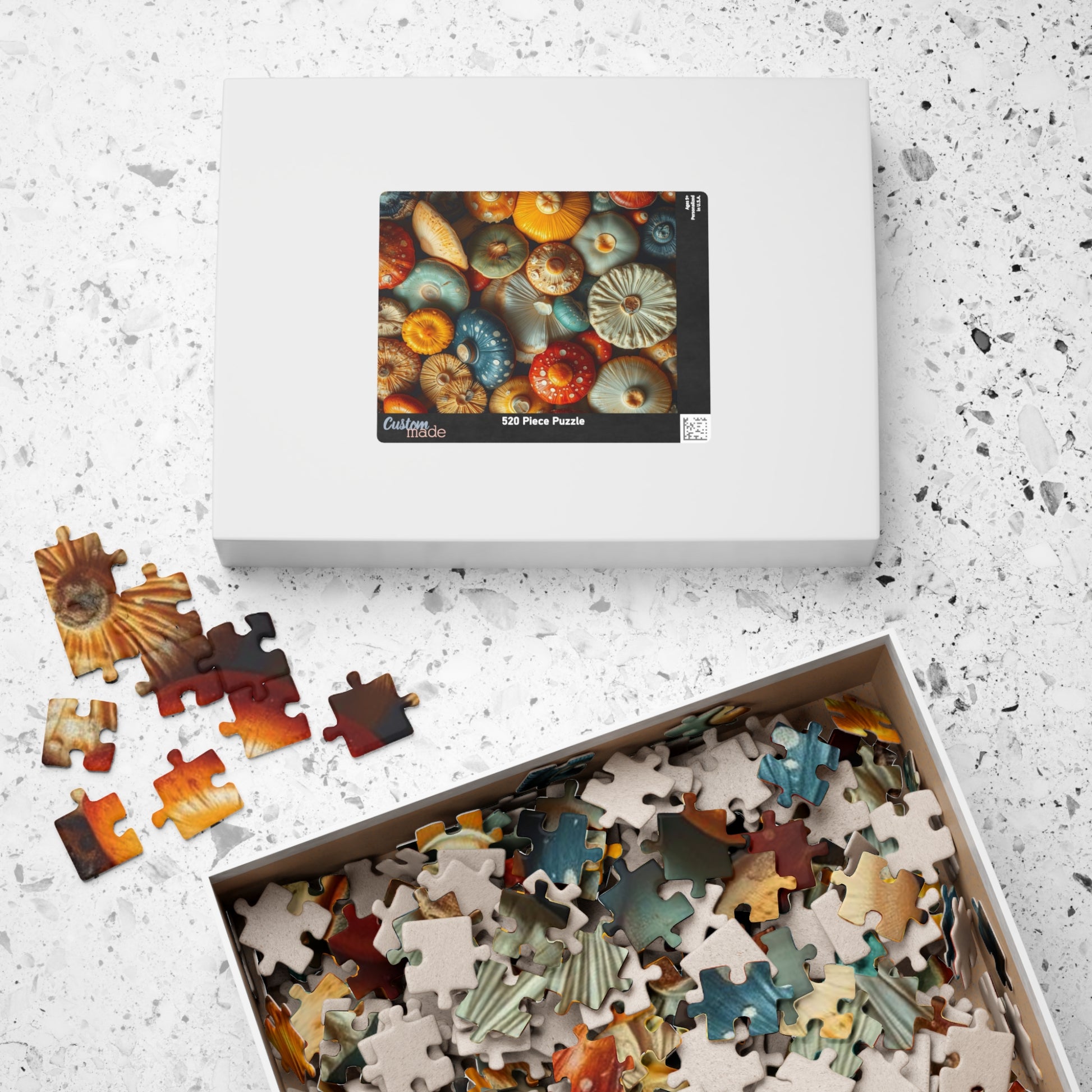 Chaotic Mushroom Jigsaw Puzzle - Playful Nature Inspired Collage Design, Family Game Night, Brain Teaser, Gift for Mushroom Lover Puzzle The Puzzle Chest