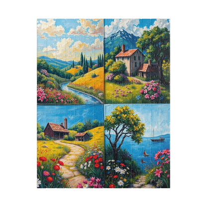 Summer Landscape Jigsaw Puzzle for Adults Creative Activity, Family Fun, Mind Challenge, Holiday Birthday Gift for Friends 252 pcs (Vertical) Puzzle The Puzzle Chest