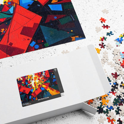 Vibrant Abstract Puzzle, Colorful Jigsaw for Family Game Night Puzzle The Puzzle Chest