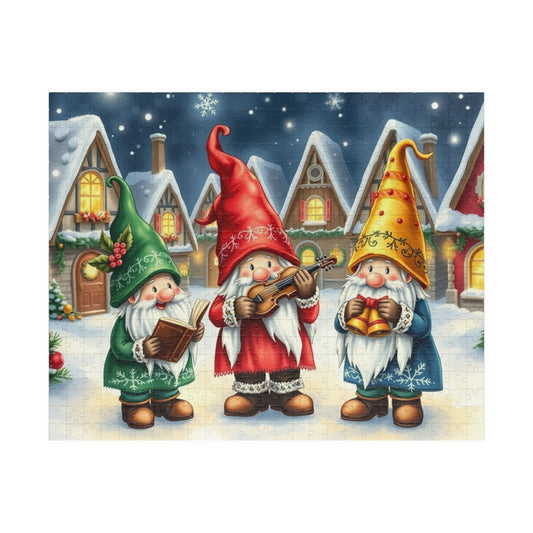 Christmas Gnome Puzzle - Festive Winter Holiday Jigsaw Puzzle 520 pcs (Horizontal) Puzzle The Puzzle Chest
