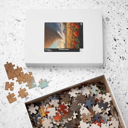 Biblical Plagues Jigsaw Puzzle, Locusts Swarming Over a Barren Landscape, Faith-Based Christian Theme Game, Spiritual Gift for Puzzle Lover