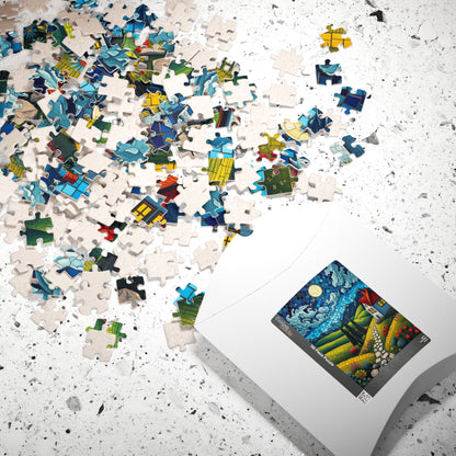 Mosaic Puzzle, Charming Landscape Whimsical Mosaic Tile, Adult Jigsaw Game Toy, Family Fun, Stress Relief Activity, Home Decor, Brain Teaser Puzzle The Puzzle Chest
