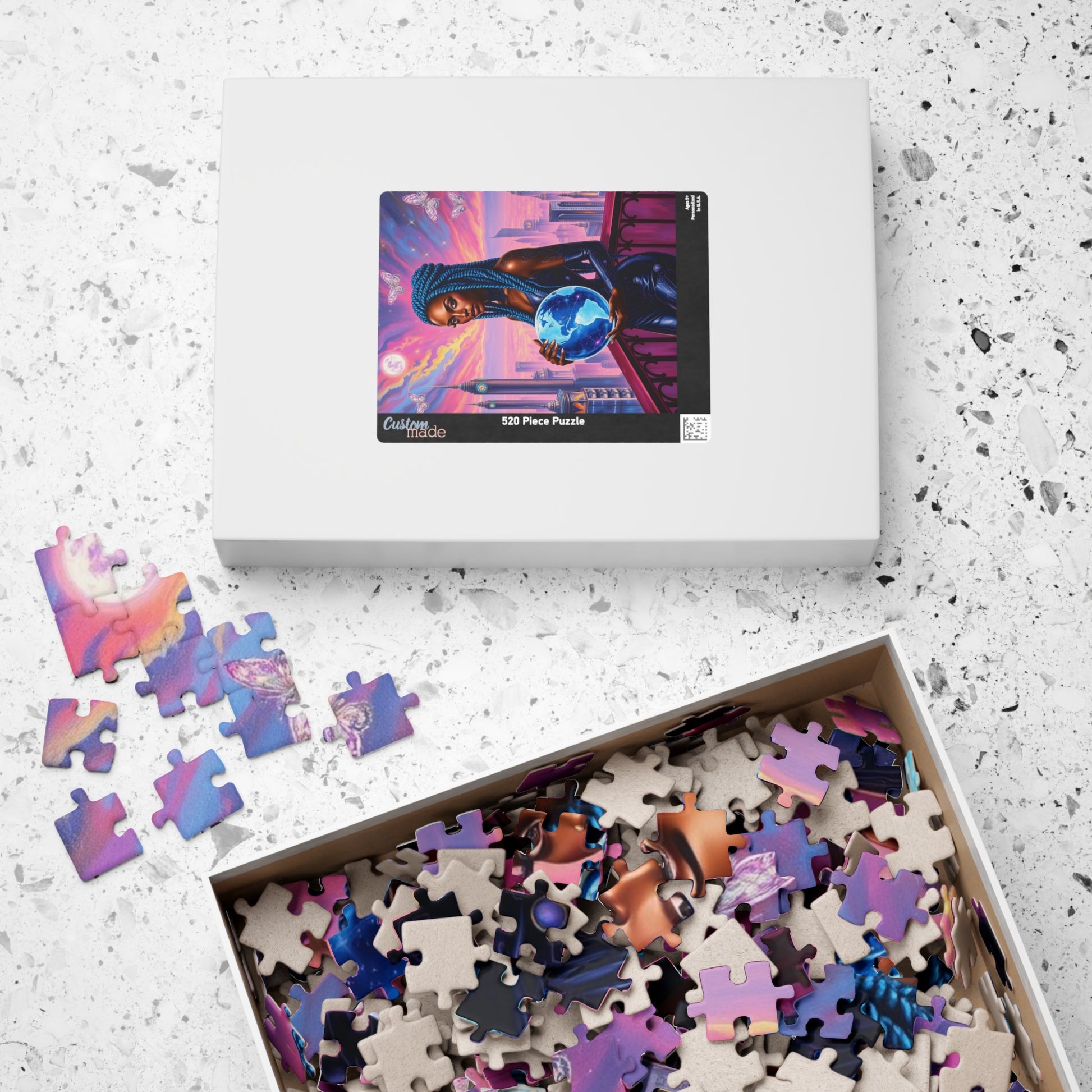 Futuristic African American Woman Art Puzzle - Empowering Black Female Representation, Mindful Activity, Art Lover Gift, Family or Solo Fun Puzzle The Puzzle Chest
