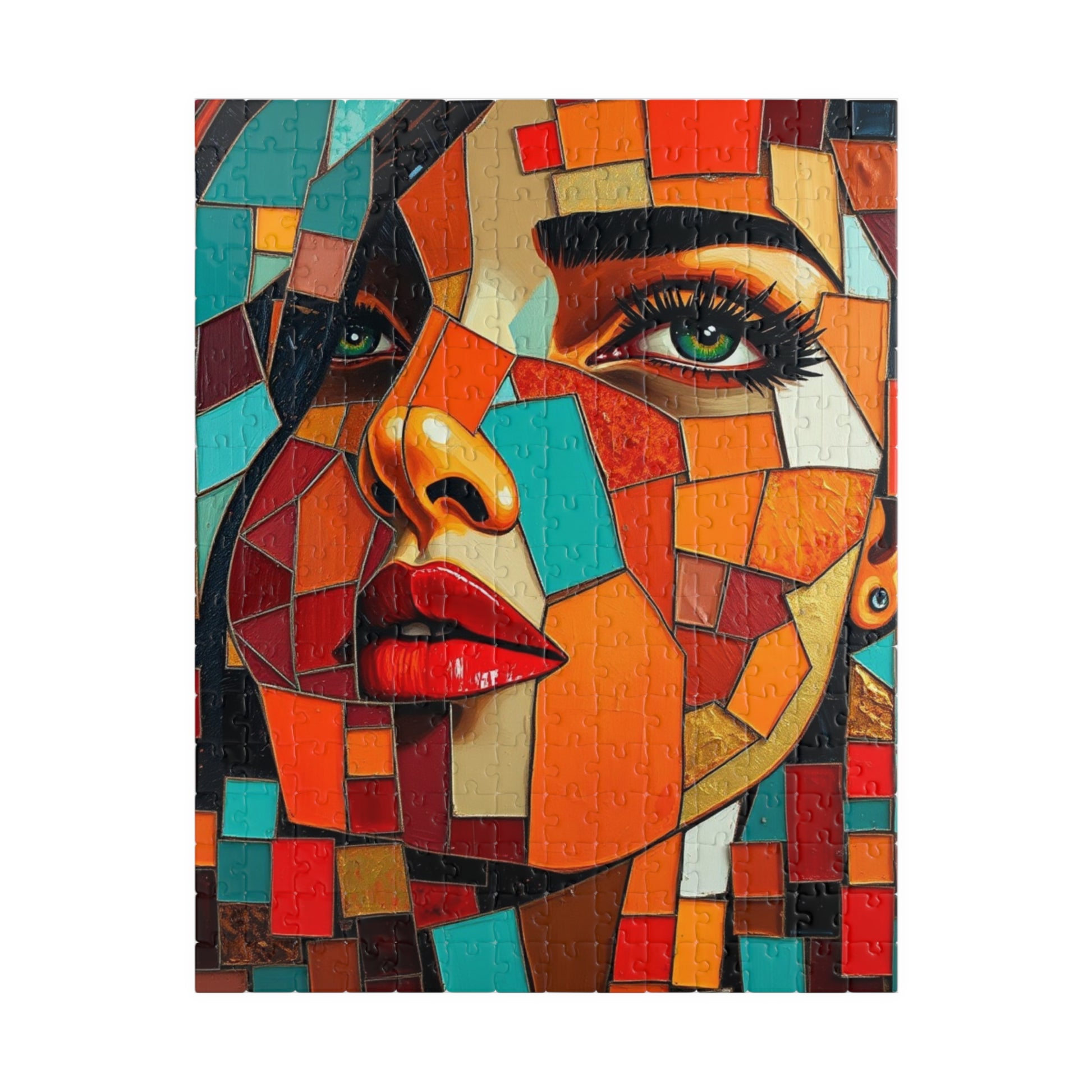 Mosaic Abstract Portrait Jigsaw Puzzle, 110-1014 Pieces Woman with Fragmented Face, Unique Gift for Art Lover, Family Fun, Creative Activity 252 pcs (Vertical) Puzzle The Puzzle Chest