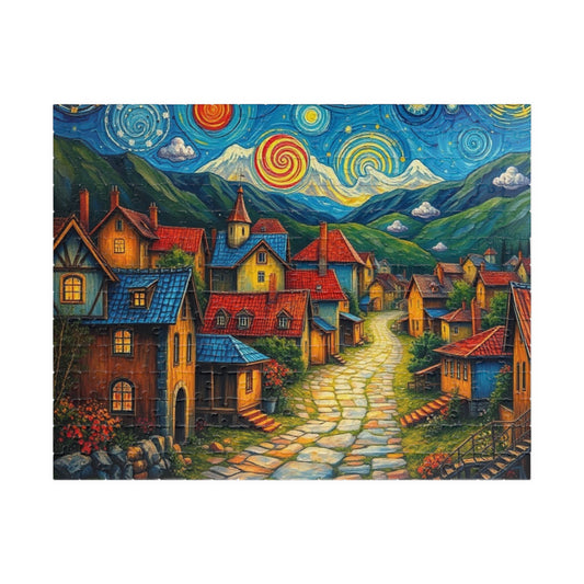 Charming Village Jigsaw Puzzle - Perfect for Family Fun, Adult Gift for Puzzle Lovers, Home Entertainment, Rainy Day Activity, Cozy Night In 252 pcs (Horizontal) The Puzzle Chest