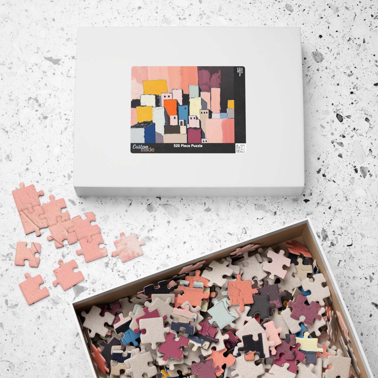 Abstract Cityscape Jigsaw Puzzle - Artistic Puzzle for Relaxation, Home Entertainment, Gift for Adults, Family Fun, Unique Art Experience Puzzle The Puzzle Chest