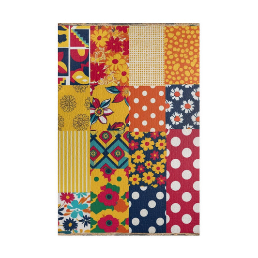 Retro Floral Fabric Collage Jigsaw Puzzle, Unique Holiday or Birthday Gift for Friends, Fun Family Game Night Activity 1014 pcs (Vertical) Puzzle The Puzzle Chest