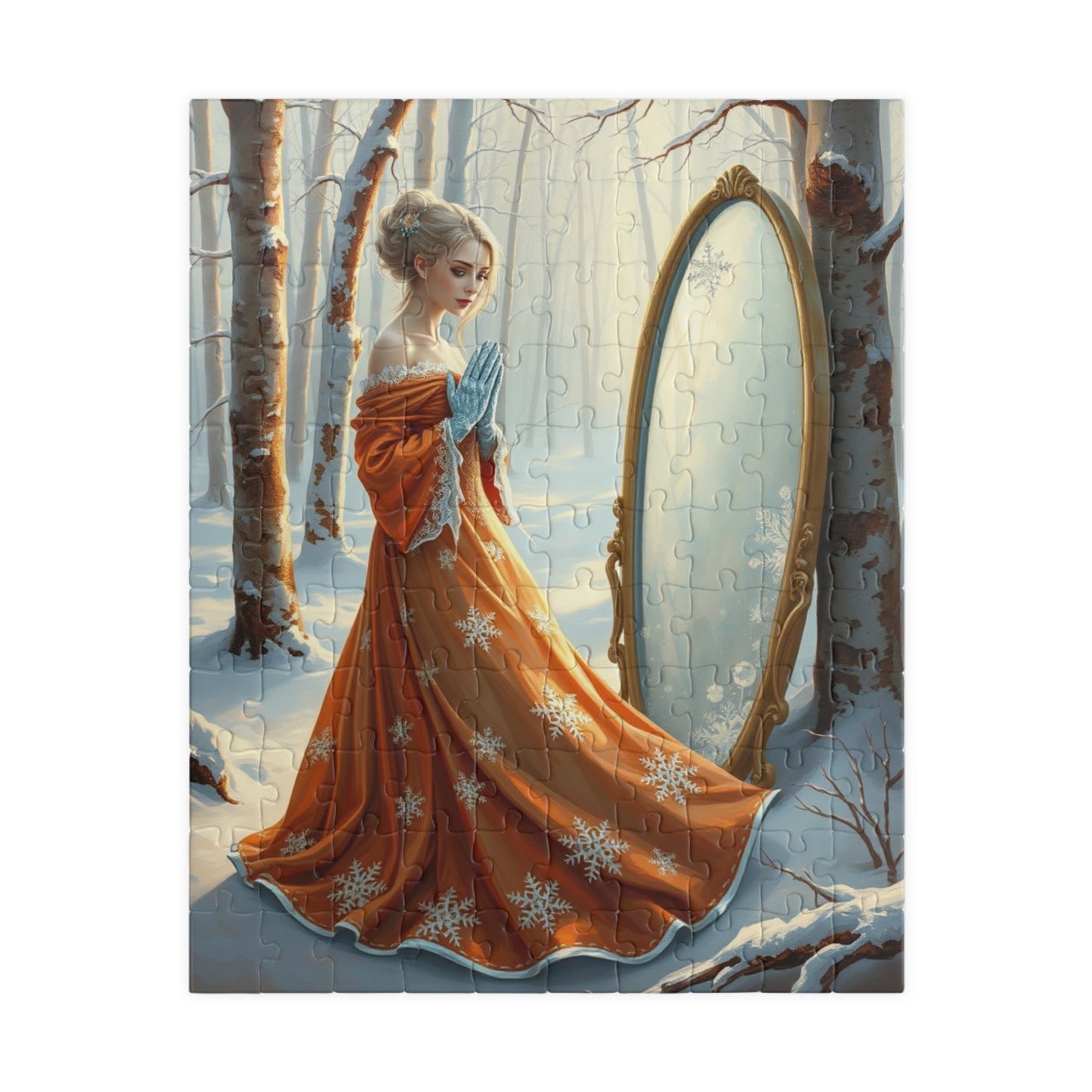 Elegant Frost Spirit Puzzle | Winter Wonderland Jigsaw Game | 110, 252, 520, 1014-piece | Holiday Decor, Family Fun Gift Idea, Cozy Nights