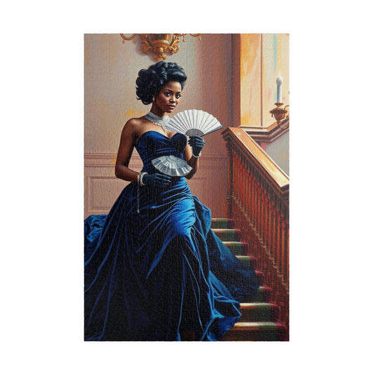 Afro-American Woman Jigsaw Puzzle, Black Woman Ballroom Dance, Afrocentric Game, Relaxing Hobby Mindful Activity, Unique Gift for Art Lovers