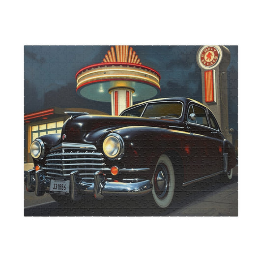 Vintage Car Puzzle - Classic 1948 Tucker 48, Nostalgic Auto Jigsaw Fun, Retro Gift for Car Lovers, Family Activity, Game Night 520 pcs (Horizontal) Puzzle The Puzzle Chest