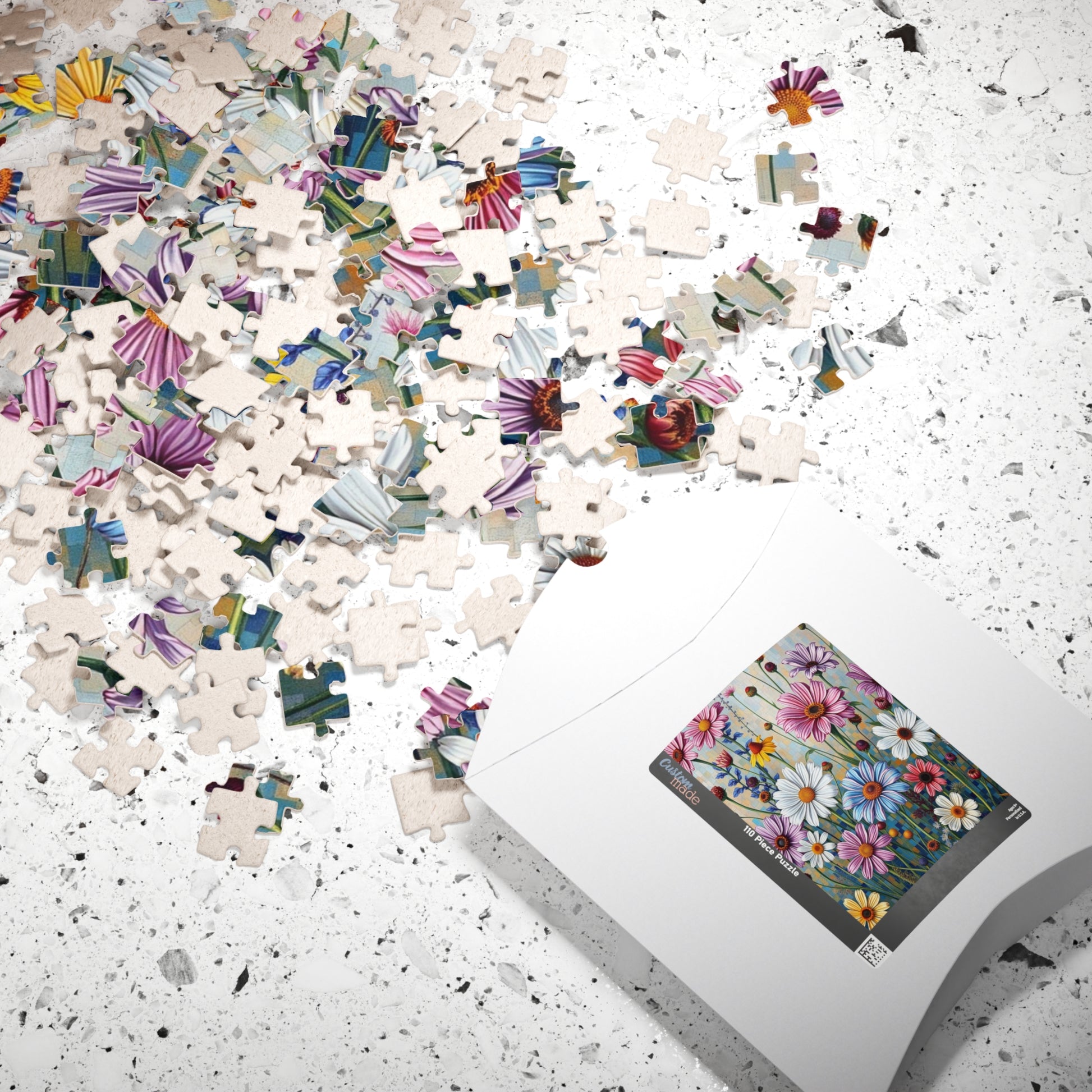 Floral Mosaic Puzzle - Beautiful Flower Design, Jigsaw Game for Nature Lovers Art Enthusiasts, Family Fun Game Puzzle The Puzzle Chest