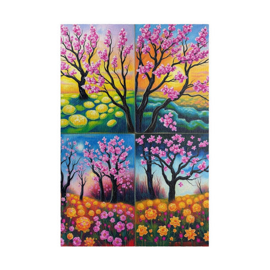 Four-Quadrant Landscape Puzzle - Nature Themed Collage Jigsaw for Adults, Ideal for Family Bonding, Mental Exercise, Gift for Friends 1014 pcs (Vertical) Puzzle The Puzzle Chest