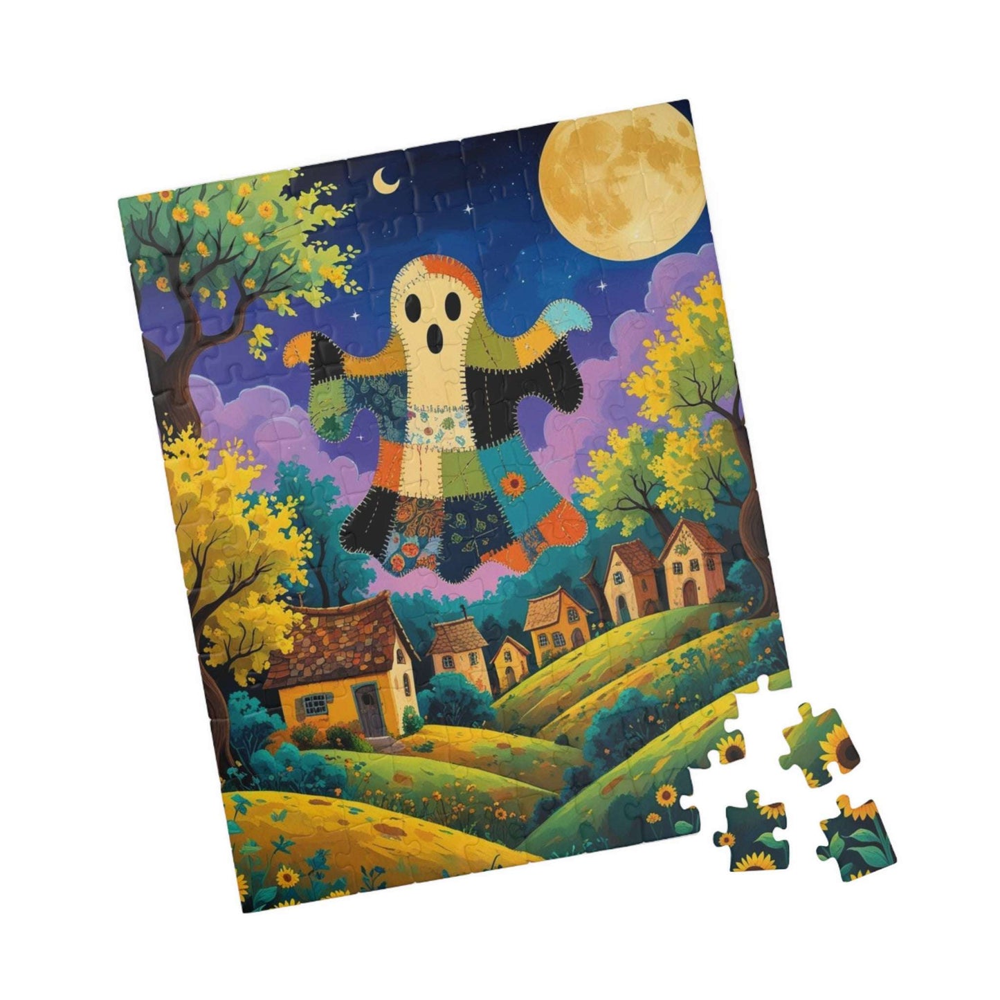 Haunted Village Halloween Jigsaw Puzzle