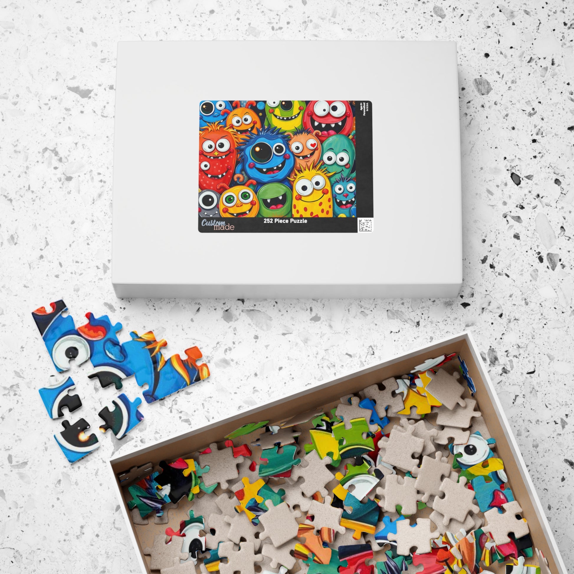 Cute Cartoon Monster Jigsaw Puzzle, Monster Puzzle, Halloween Puzzle, Fun Activity, Game Night Entertainment, Birthday Gift for Friends Puzzle The Puzzle Chest