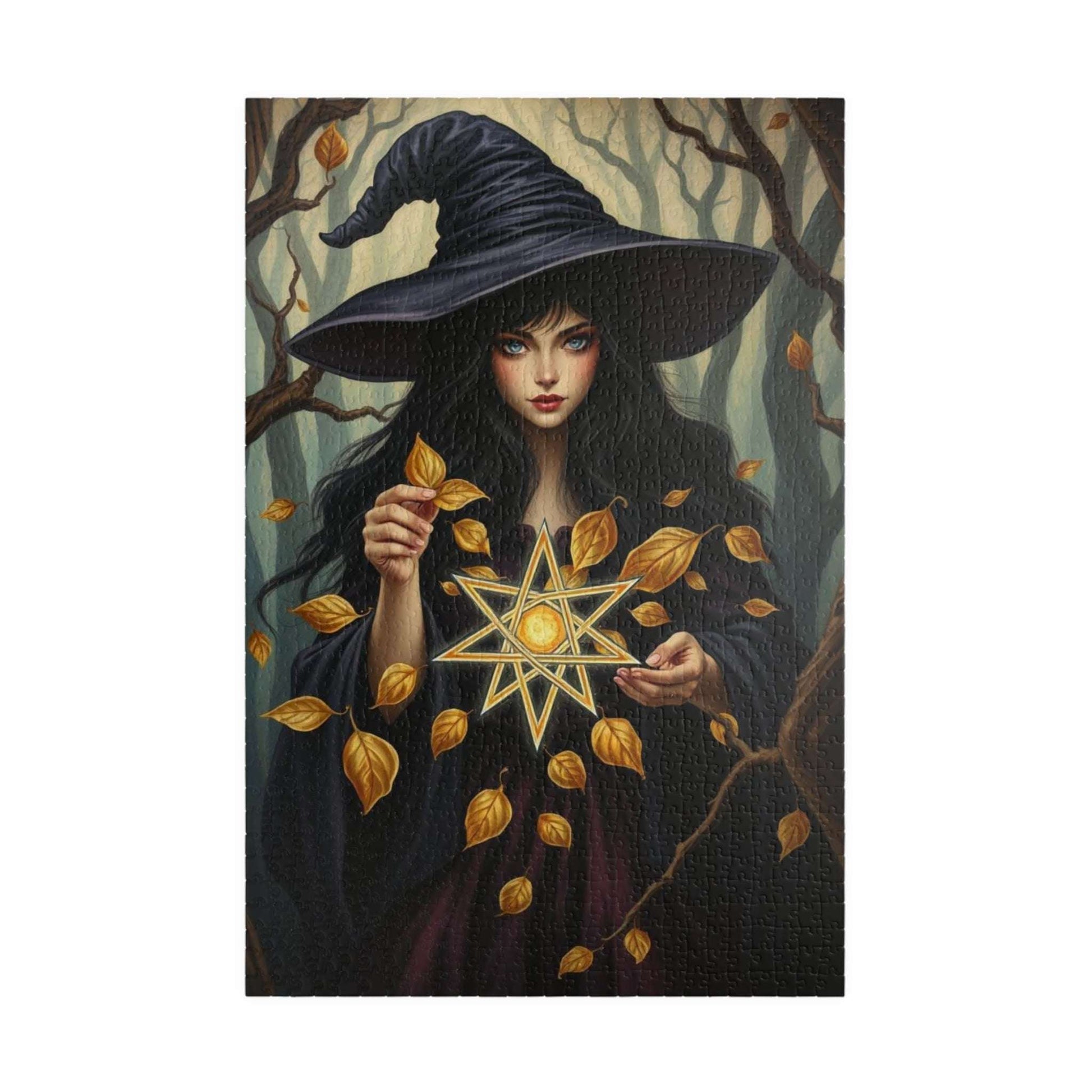 Ashes and Embers Magical Witch Puzzle, Enchanting Jigsaw for Adult Cozy Night In, Halloween Decor, Gift for Witch Lover, Mystery Enthusiasts