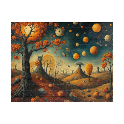 Autumn Celestial Puzzle - 110, 252, 520, 1014-piece, Fall Jigsaw Game for Home Entertainment Solo Fun Family Game Night, Unique Mindful Gift 252 pcs (Horizontal) Puzzle The Puzzle Chest