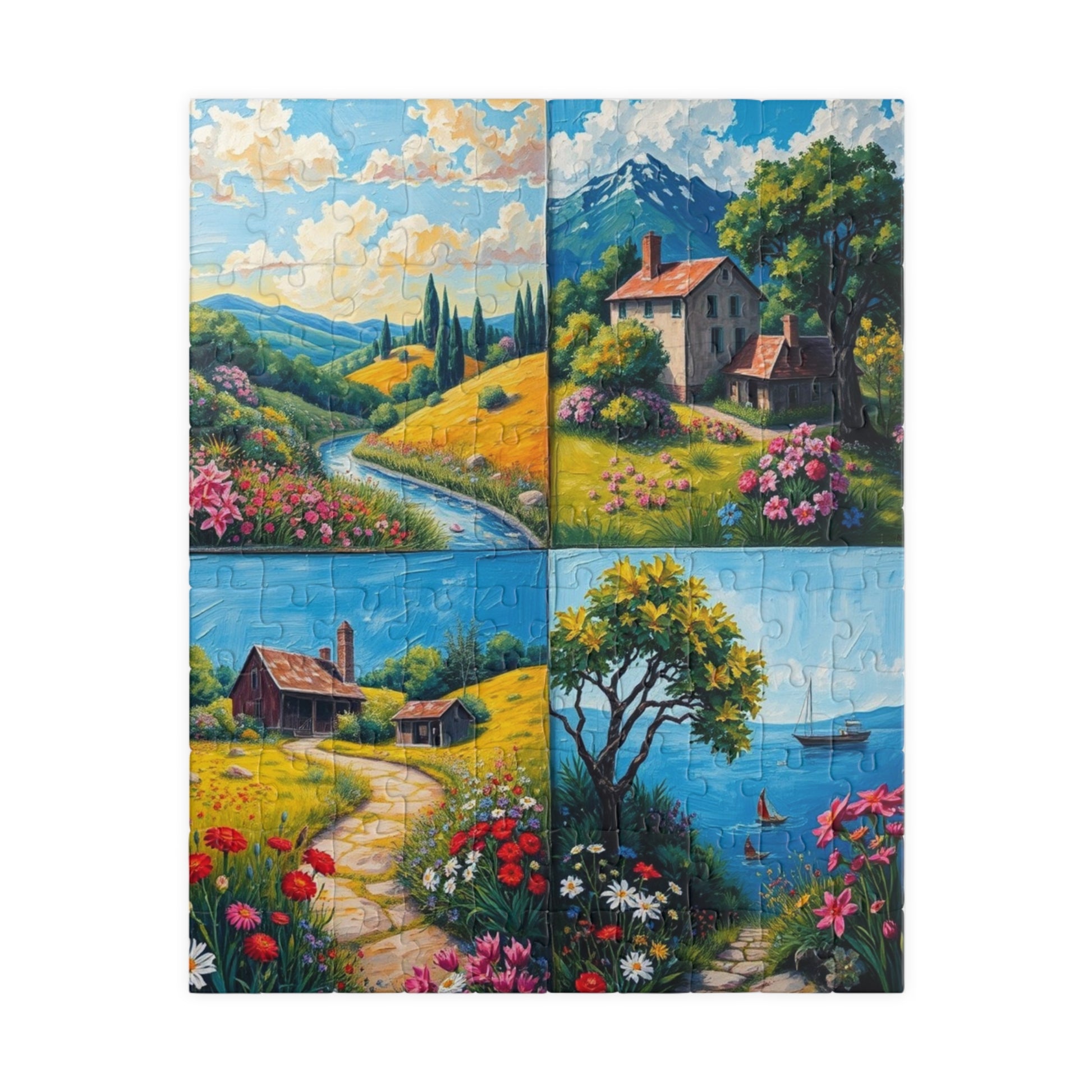 Summer Landscape Jigsaw Puzzle for Adults Creative Activity, Family Fun, Mind Challenge, Holiday Birthday Gift for Friends 110 pcs (Vertical) Puzzle The Puzzle Chest