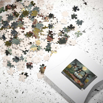 Enchanting Witch Tea Party Puzzle | Perfect for Halloween Fun, Cozy Nights, Family Game Night, Gift for Puzzle Lovers Puzzle The Puzzle Chest