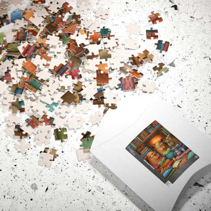 Capybaras Cozy Library Puzzle - Cartoon Animal Jigsaw Game Puzzle The Puzzle Chest