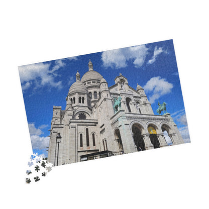 Sacre-Coeur Basilica Jigsaw Puzzle - Famous French Landmark Paris France, Romano-Byzantine Architecture 1014 pcs (Horizontal) Puzzle The Puzzle Chest