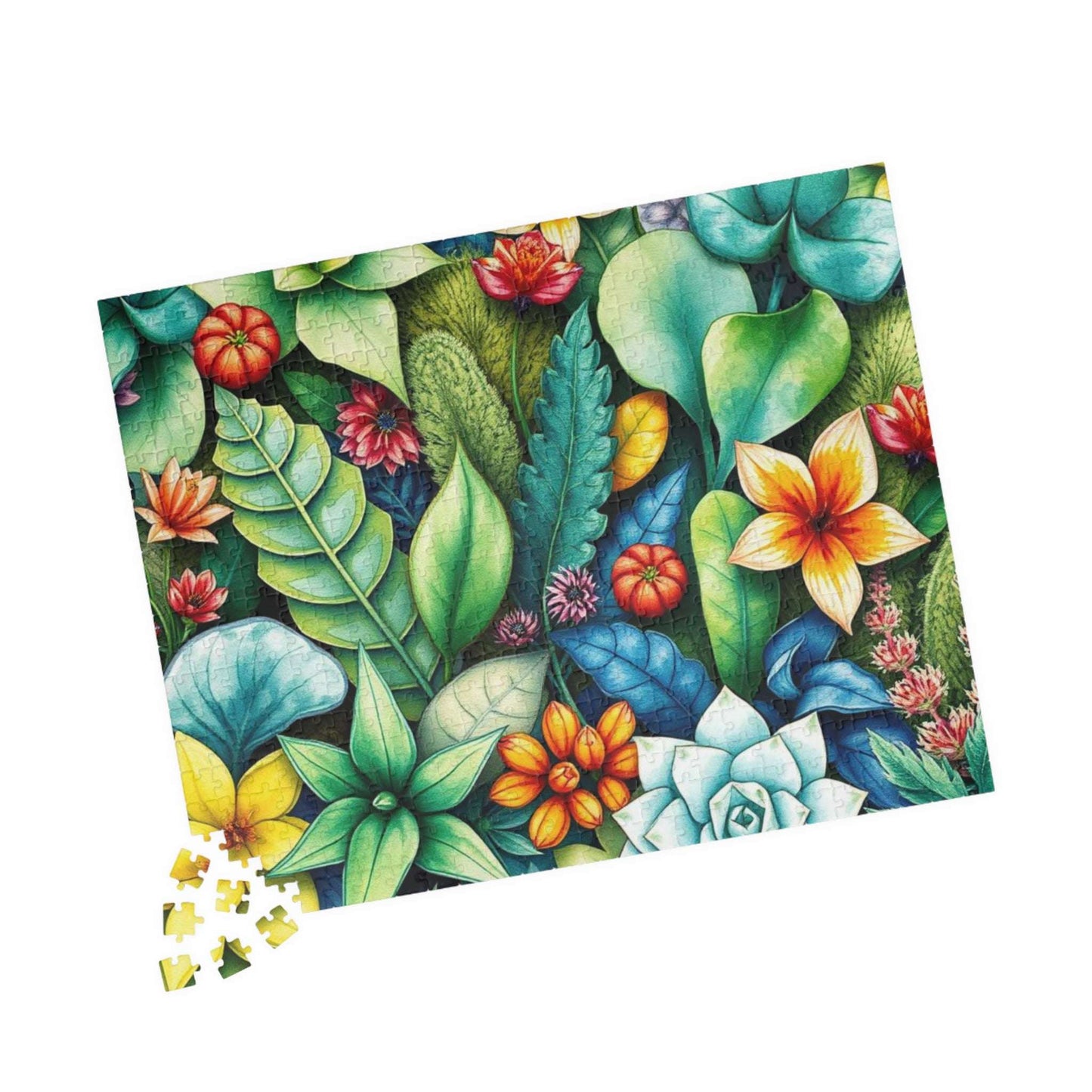 Wildflower Whirl Tropical Floral Puzzle, 110, 252, 520, 1014-piece Flower Puzzle, Botanical Game