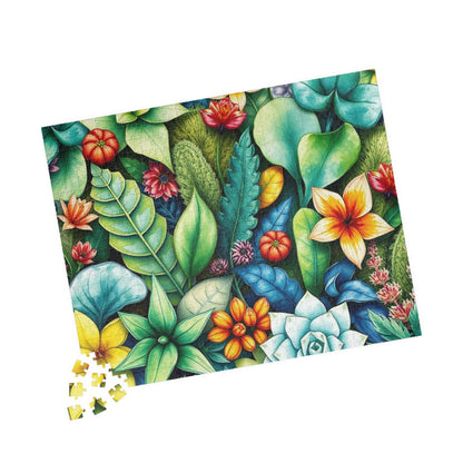 Wildflower Whirl Tropical Floral Puzzle, 110, 252, 520, 1014-piece Flower Puzzle, Botanical Game
