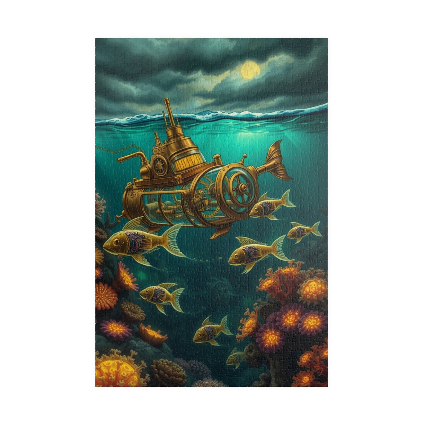 Steampunk Underwater Adventure Puzzle - 110 to 1014 Pieces, Perfect Gift for Ocean Lovers, Family Fun, Game Nights, Educational Play 1014 pcs (Vertical) Puzzle The Puzzle Chest