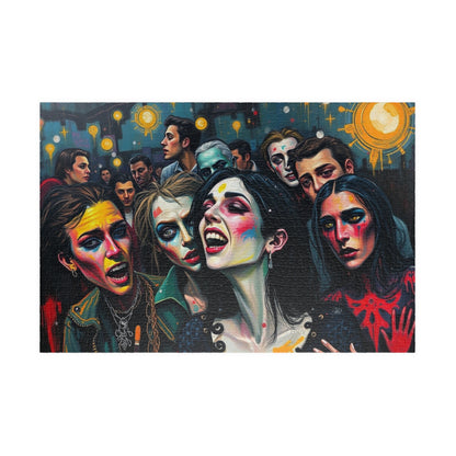 Gothic Party Jigsaw Puzzle, Artistic Puzzle for Adult Entertainment, Ideal for Game Night Solo Fun, Creative Outlet, Gift for Dark Art Lover 1014 pcs (Horizontal) Puzzle The Puzzle Chest
