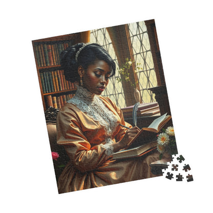 African American Woman Puzzle, Victorian Era Black Woman Reading Jigsaw, Family Game Night, Creative Activity, Black History Month Gift Puzzle The Puzzle Chest