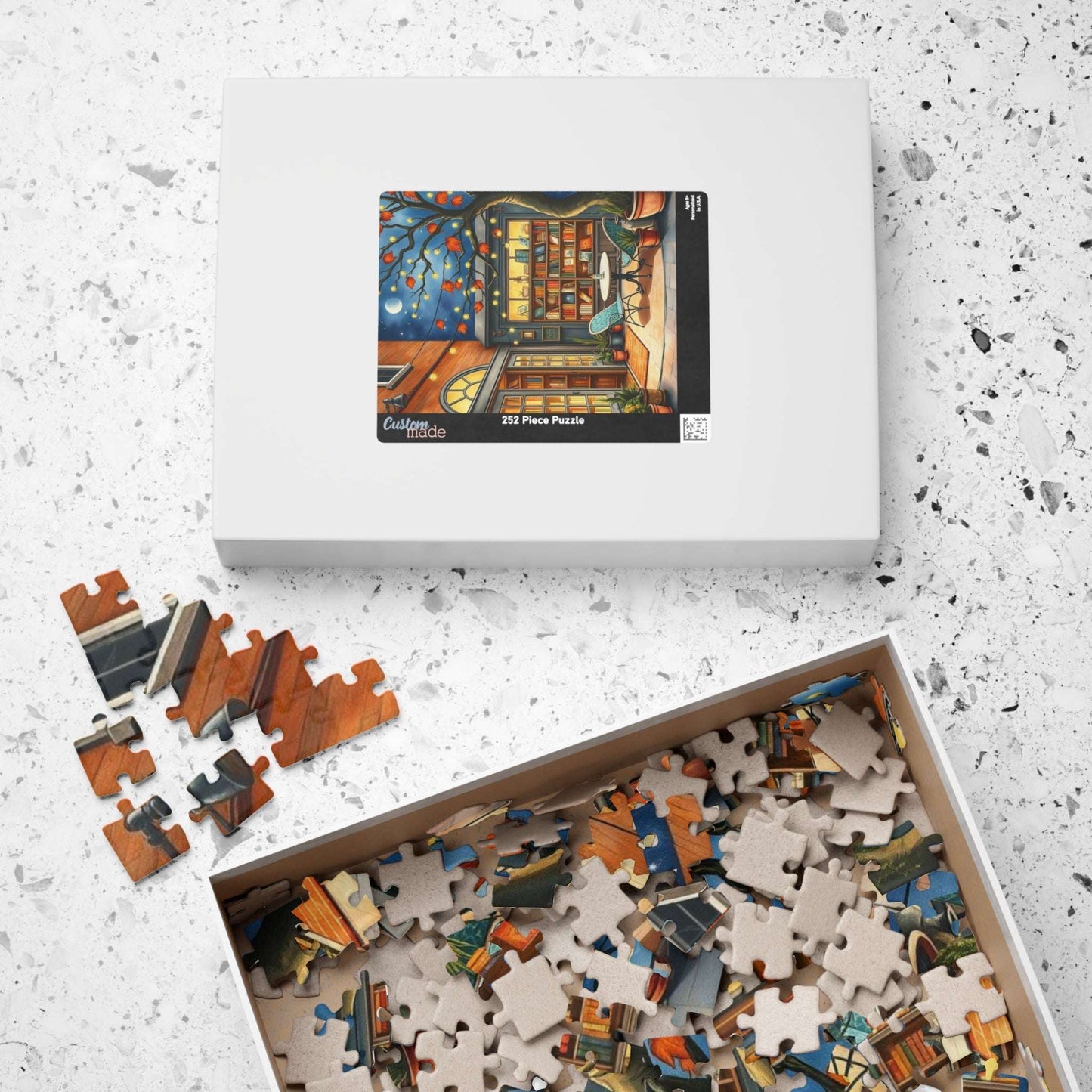 Autumn Evening Bookstore Jigsaw Puzzle Gift for Adults, Friends, Bookworms, Puzzle Lovers Puzzle The Puzzle Chest