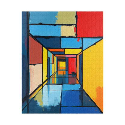 Colorful Abstract Art Puzzle - Geometric Shapes Jigsaw Game 520 pcs (Vertical) Puzzle The Puzzle Chest