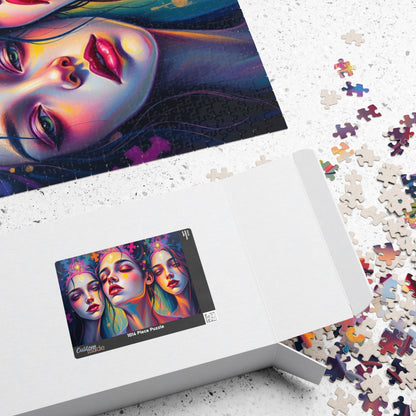 Colorful Art Puzzle - Tranquil Trio | 110, 252, 520, 1014-piece Jigsaw | Meditation Theme | Gift for Art Lovers, Family Activity, Relaxation Puzzle The Puzzle Chest