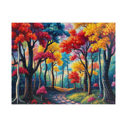 Autumn Woodland Puzzle - Landscape Jigsaw Game, Tranquil Fall Scenery, Family Game Night Gift for Nature Lover, Cozy Mindful Indoor Activity 252 pcs (Horizontal) Puzzle The Puzzle Chest