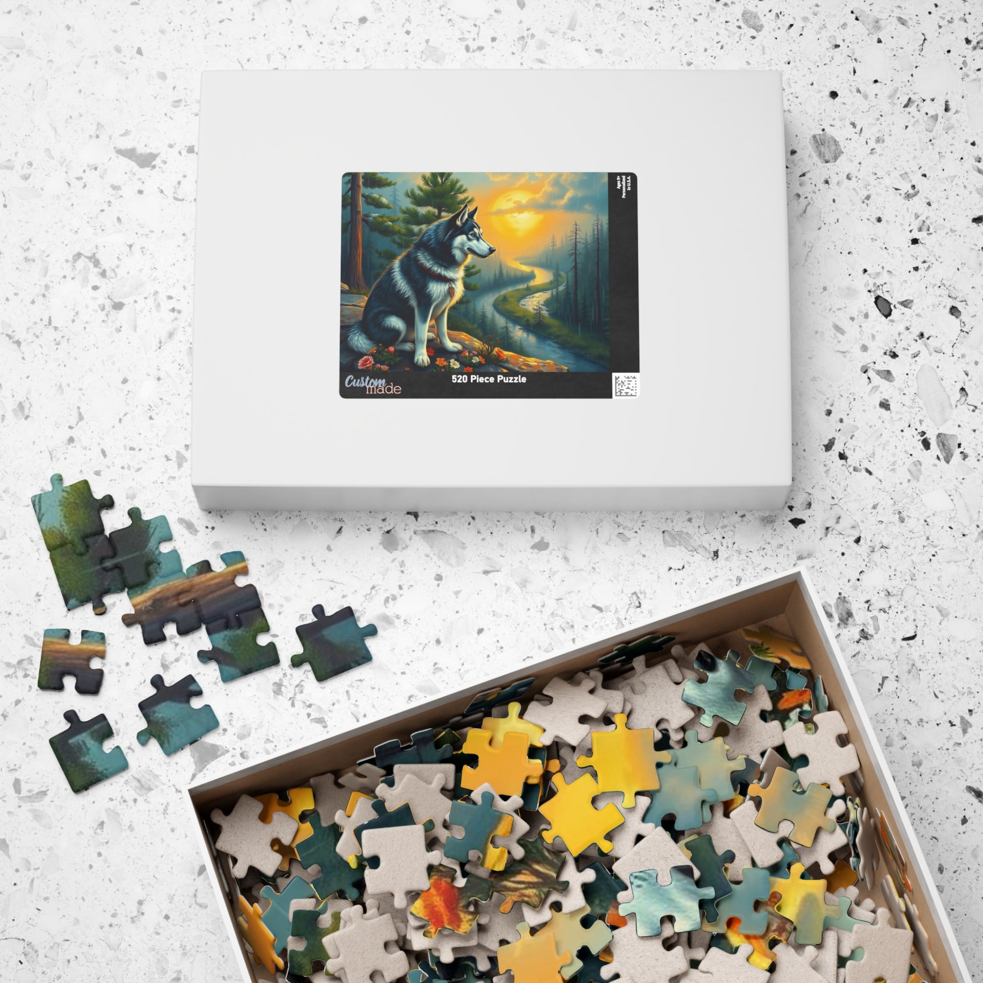 Nature-Inspired Wolf Puzzle, Stunning Serenity Artwork, Perfect for Family Game Night, Gifts for Animal Lovers, Cozy Indoor Activity Puzzle The Puzzle Chest