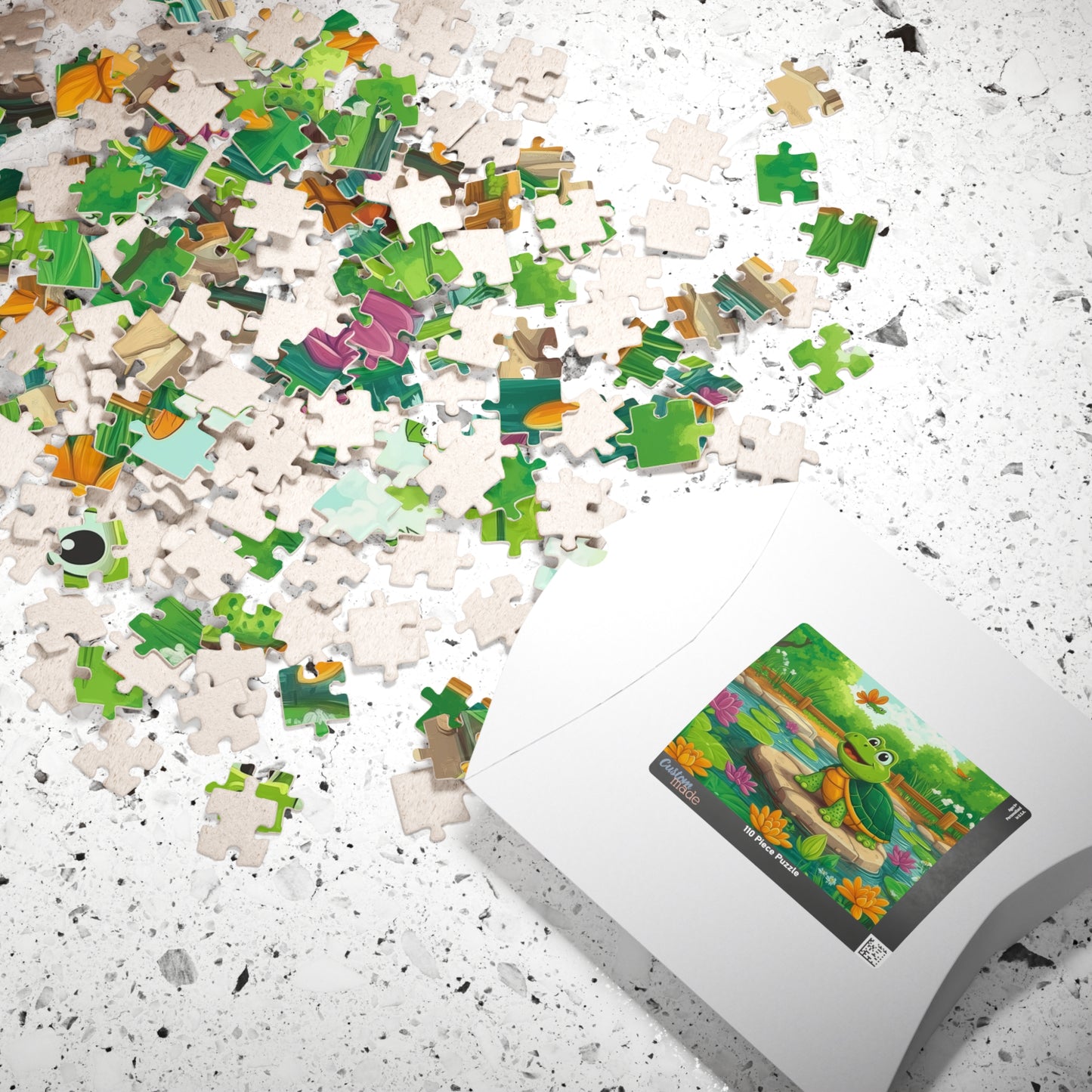 Smiling Turtle Pond Puzzle 110-1014 Piece | Animal Jigsaw Puzzle Puzzle The Puzzle Chest