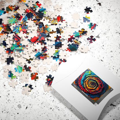 Colorful Spiral Rose Puzzle, 110-1014 pieces Abstract Jigsaw, Stress Relief Game, Gift for Adults, Family Game Night, Mindful Art Therapy Puzzle The Puzzle Chest