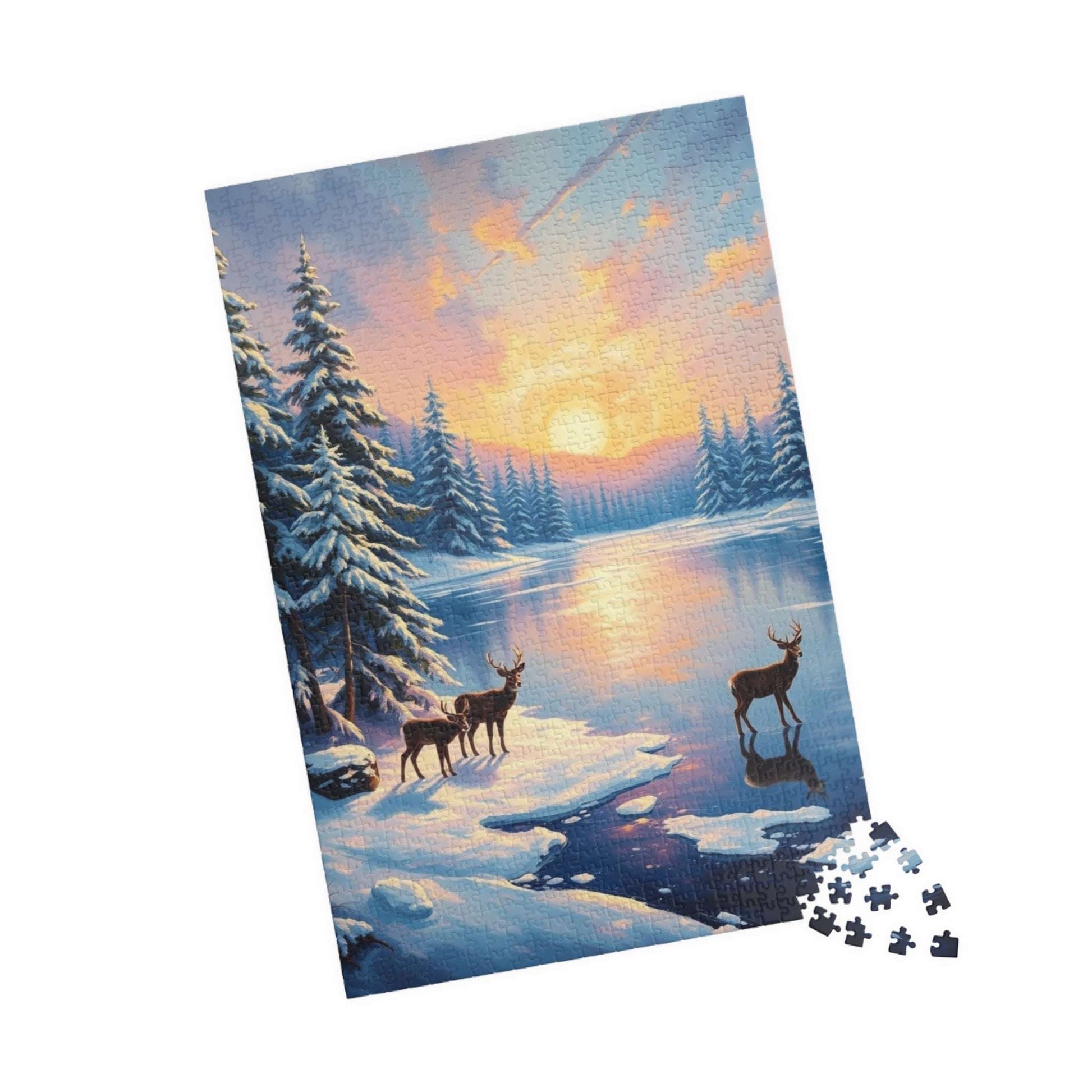 Serene Winter Landscape Puzzle | 110 to 1014-Piece Jigsaw, Adult Relaxation, Family Game Night, Winter Decor, Gift Idea Puzzle The Puzzle Chest
