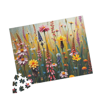 Floral Puzzle, Vibrant Wildflower Jigsaw Game for Adults, Nature Theme Gift for Friends, Family Fun, Home Entertainment Puzzle The Puzzle Chest