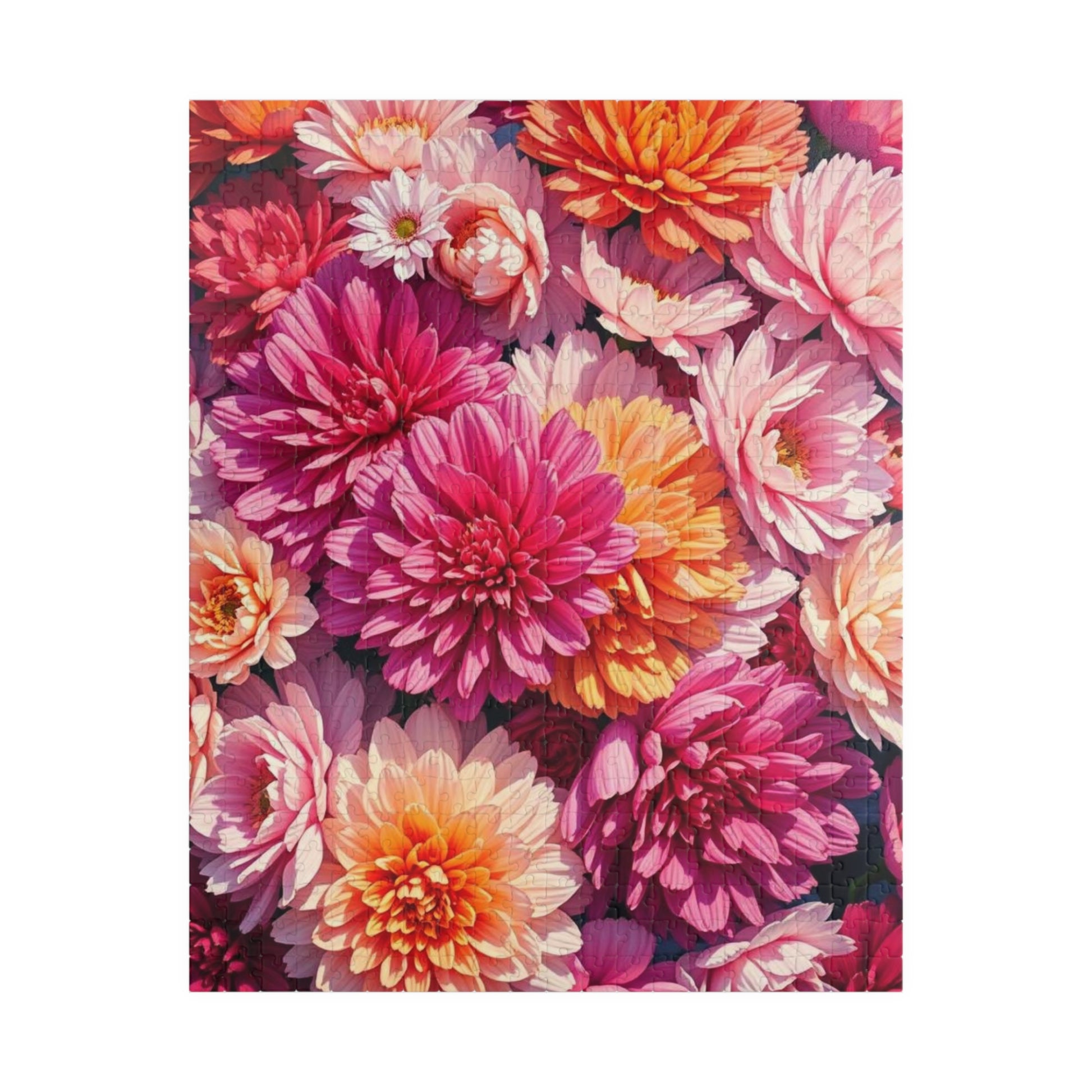 Pink Flower Jigsaw Puzzle - Vibrant Floral Puzzle Art for Adults, Family Fun Game, Creative Hobby, Indoor Activity, Unique Gift Idea 520 pcs (Vertical) Puzzle The Puzzle Chest