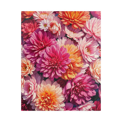 Pink Flower Jigsaw Puzzle - Vibrant Floral Puzzle Art for Adults, Family Fun Game, Creative Hobby, Indoor Activity, Unique Gift Idea 520 pcs (Vertical) Puzzle The Puzzle Chest