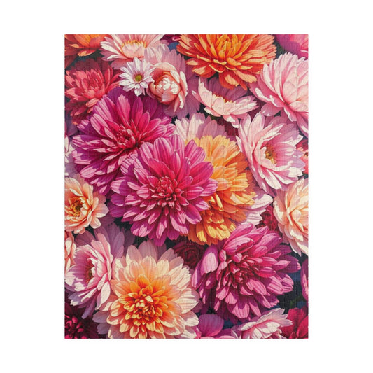 Pink Flower Jigsaw Puzzle - Vibrant Floral Puzzle Art for Adults, Family Fun Game, Creative Hobby, Indoor Activity, Unique Gift Idea 520 pcs (Vertical) Puzzle The Puzzle Chest