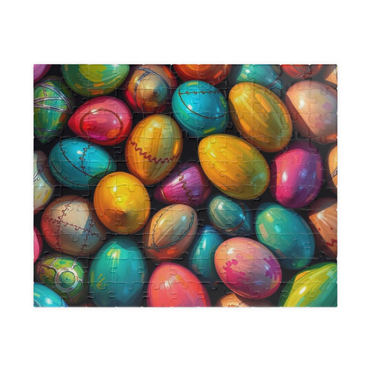 Colorful Easter Egg Puzzle, Collage Puzzle, Spring Puzzle Ideal for Family Activity, Adult DIY Craft, Family Fun Activity, Gift for Friends 110 pcs (Horizontal) Puzzle The Puzzle Chest