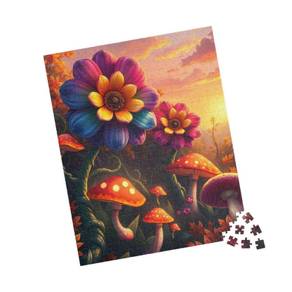 Fantasy Botanical Garden Puzzle, 110 252 520 1014-Piece Jigsaw Game, Colorful Oversized Flowers and Twisting Vines for Relaxation, Giftable Puzzle The Puzzle Chest