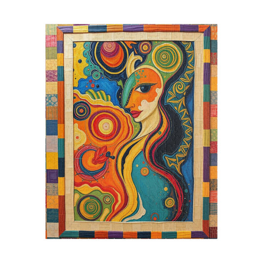 Artistic Abstract Jigsaw Puzzle - 110, 252, 520, 1014-Piece Colorful Artwork, Unique Gift for Art Lovers, Creative Game Night 520 pcs (Vertical) Puzzle The Puzzle Chest