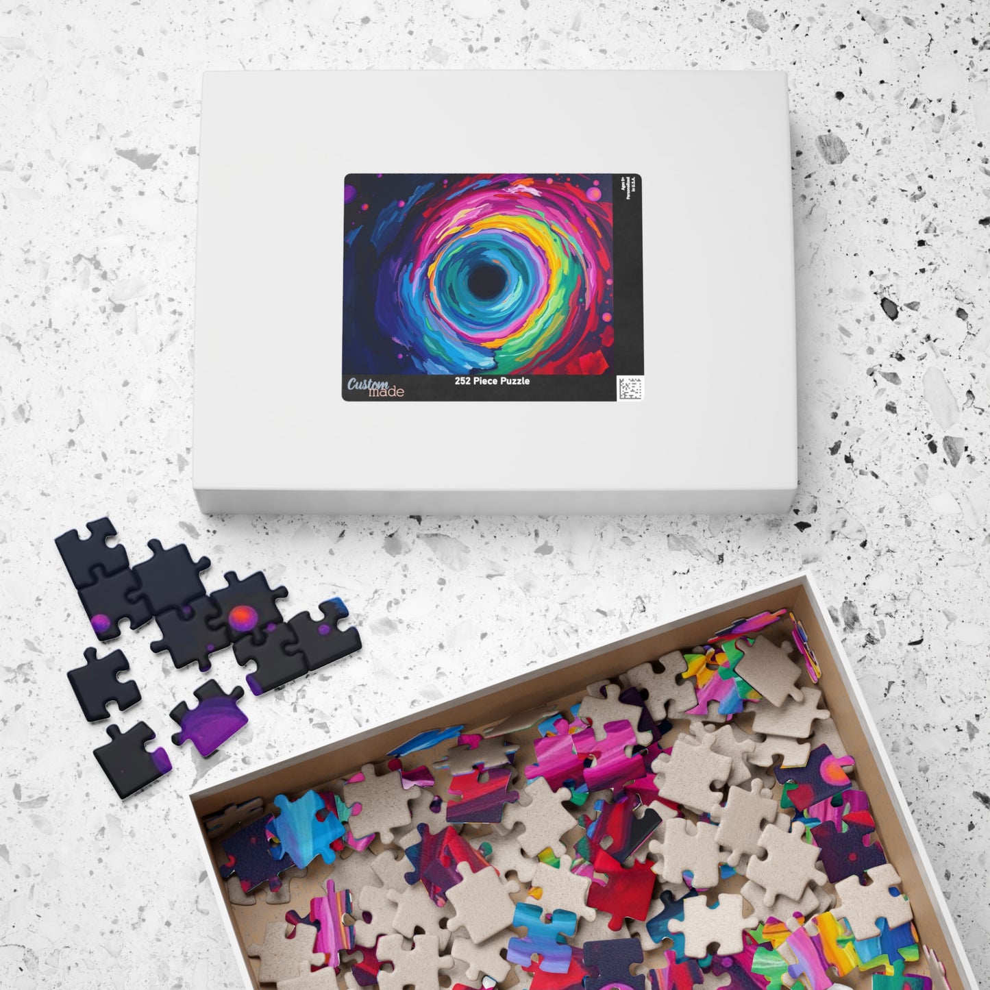 Vibrant Galaxy Puzzle, Colorful Abstract Jigsaw for Family or Solo Fun Puzzle The Puzzle Chest